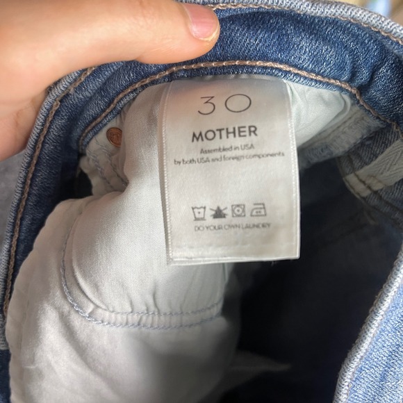 MOTHER $248 Denim Jeans The Stunner Zip Ankle Step Fray Raw Hem Light Wash 30 - Picture 11 of 12